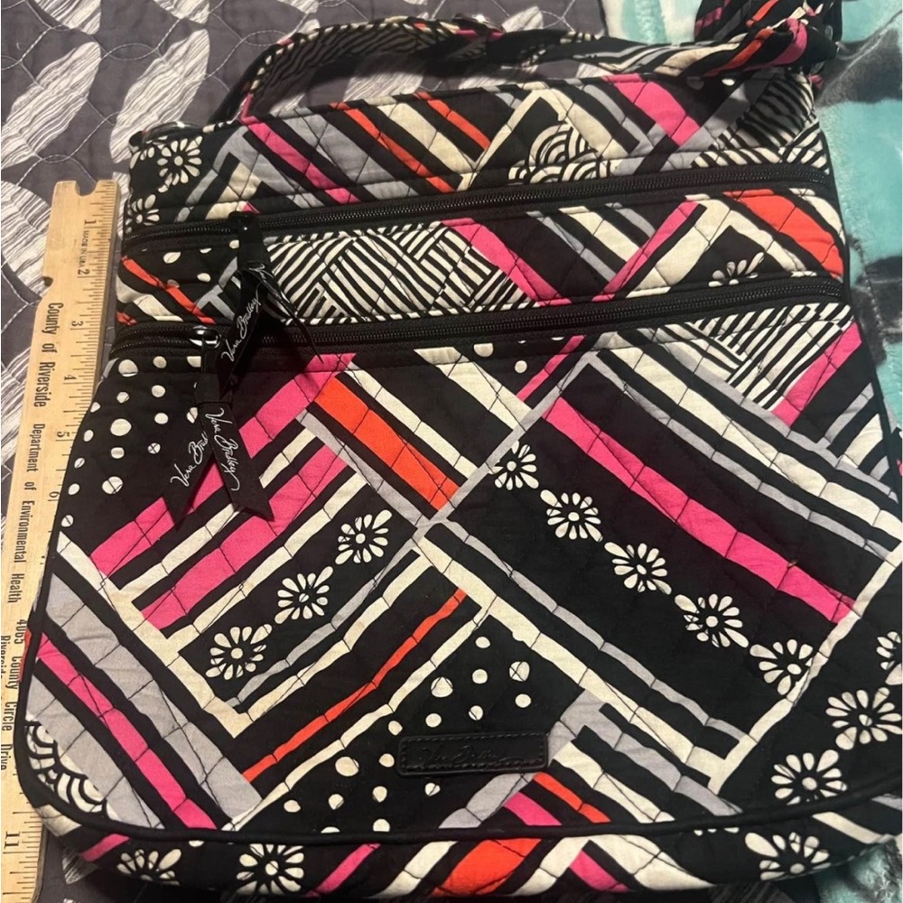 Vera Bradley Black and Pink Patterned Women's Bag